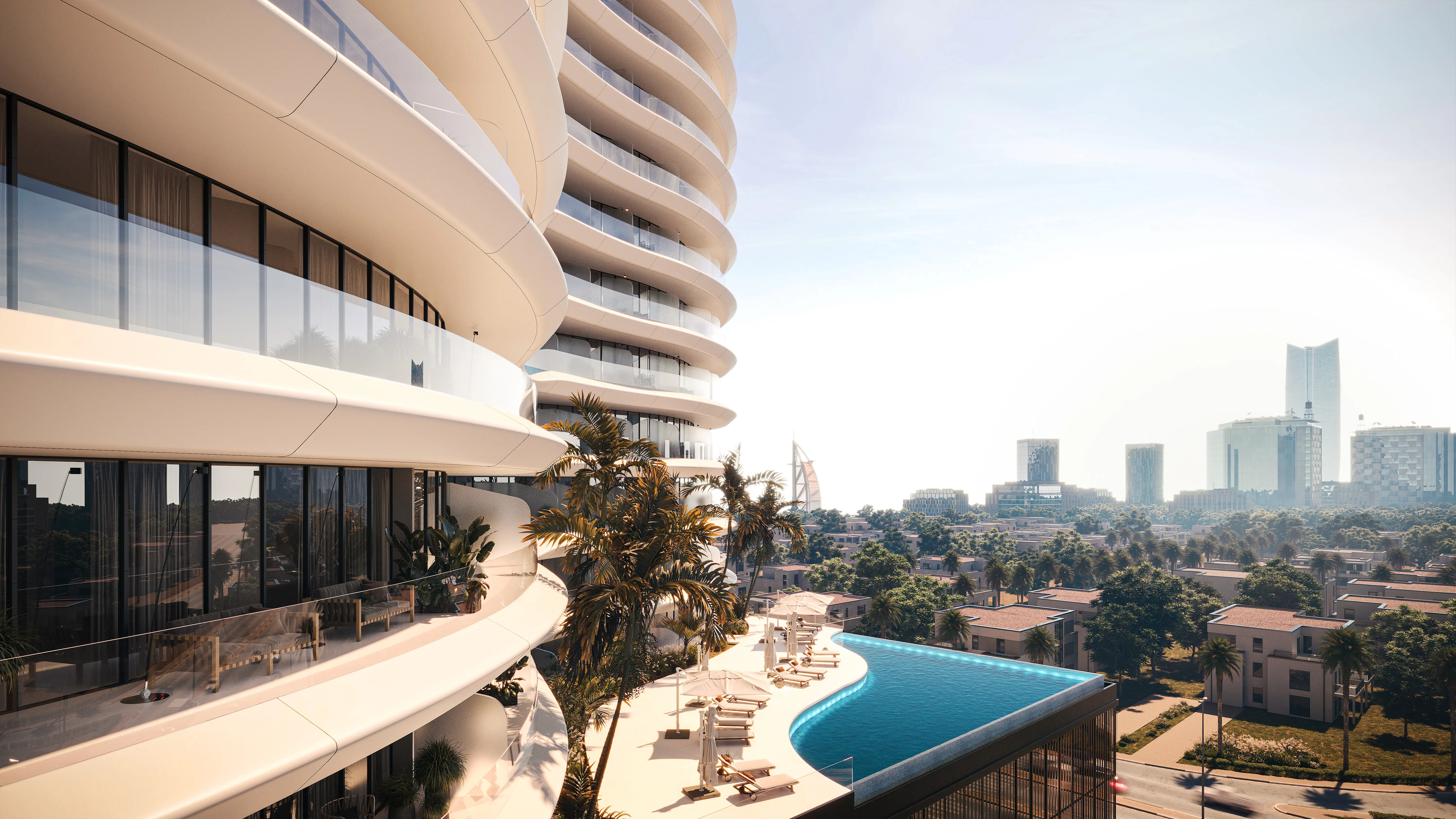 Private Pool with City View at Trussardi Residences