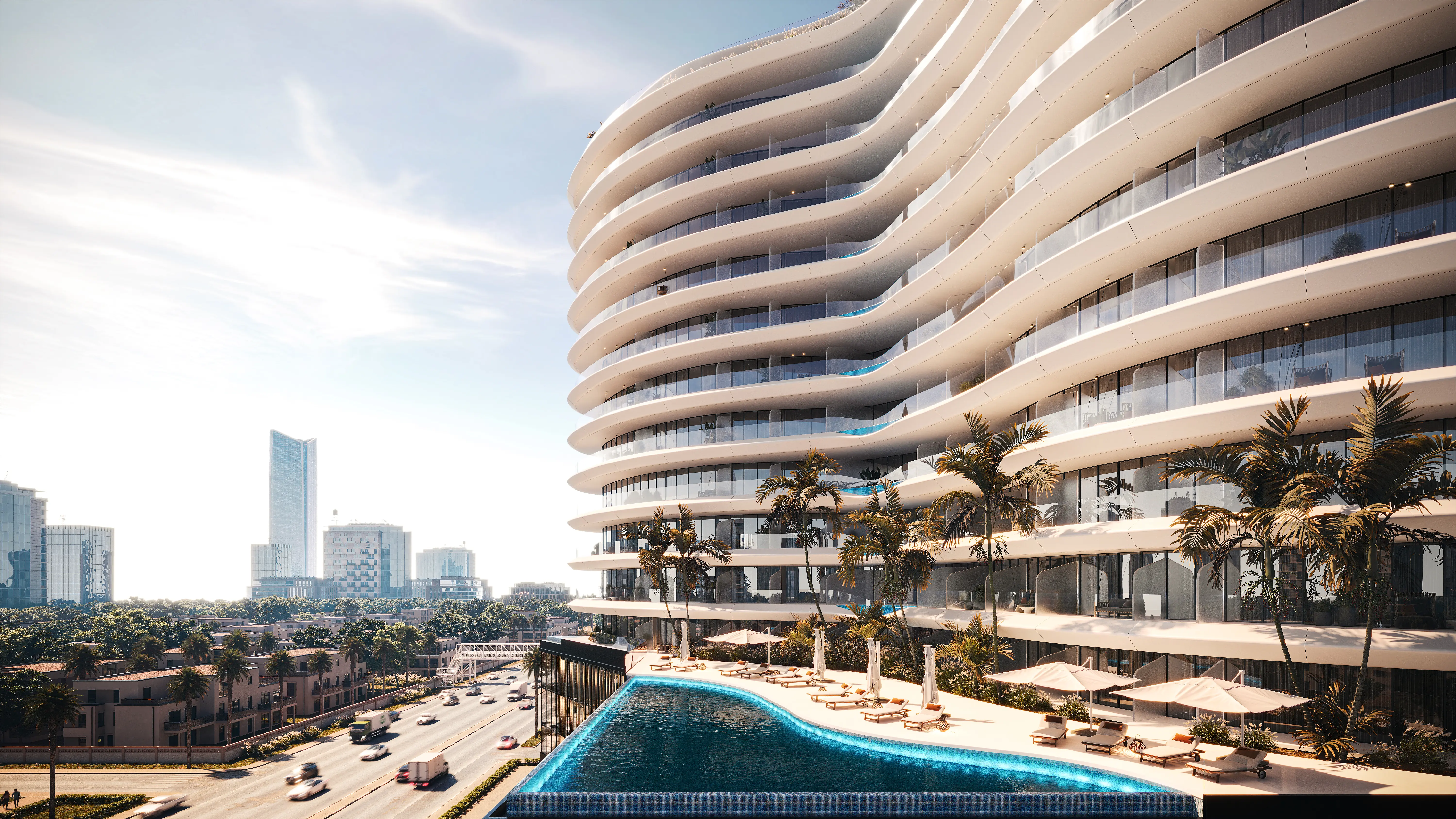 Rooftop Infinity Pool at Trussardi Residences